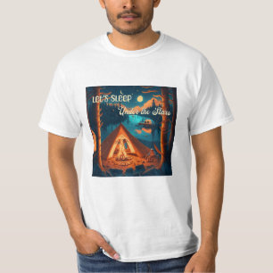 Camiseta Vamos Dormir sob as Estrelas Arte de Acampamento