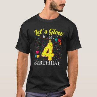 Camiseta Vamos é meu quarto aniversário, doce número