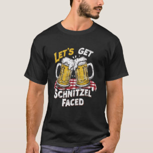Camiseta Vamos Enfrenta Schnitzel Enfrentando Uma Cerveja A