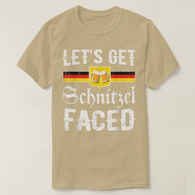Camiseta Vamos Enfrentar Homens Enfrentados A Schnitzel Mul (Frente do Design)