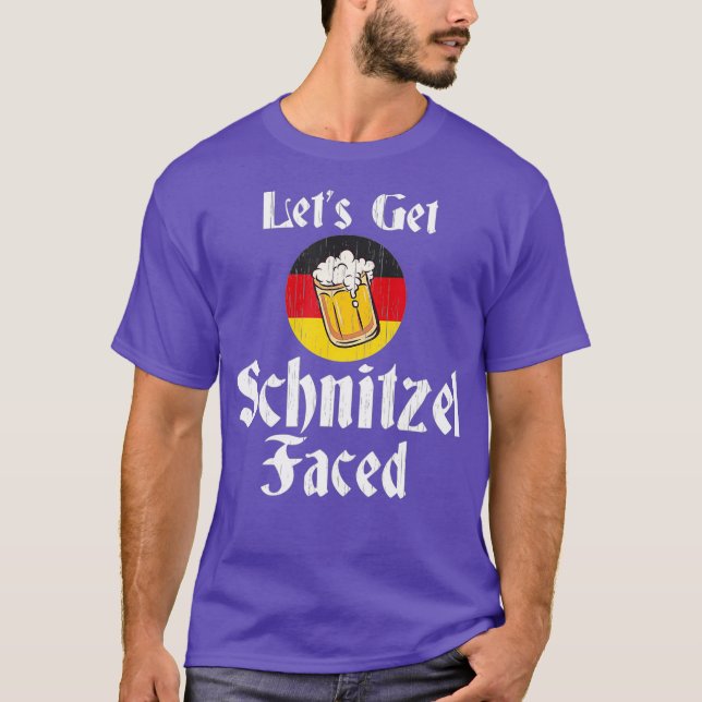 Camiseta Vamos Enfrentar Schnitzel Na Cerveja Alemã Oktober (Frente)