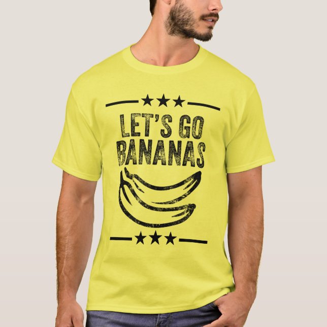 Camiseta Vamos Engraçado Bananas em Descamação (Frente)