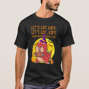 Camiseta Vamos Engraçado Pontuação Eat Kids Salva Vidas