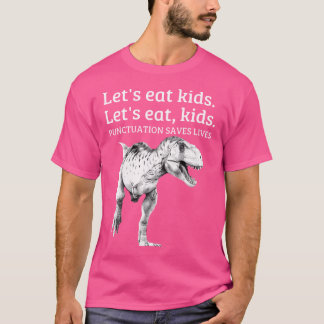 Camiseta Vamos Engraçado Pontuação Eat Kids Salva Vidas Gra