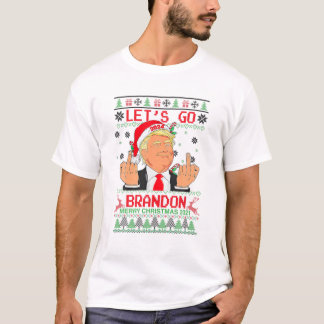 Camiseta Vamos Engraçado Vai 2022 Brandon Trump No Natal 2