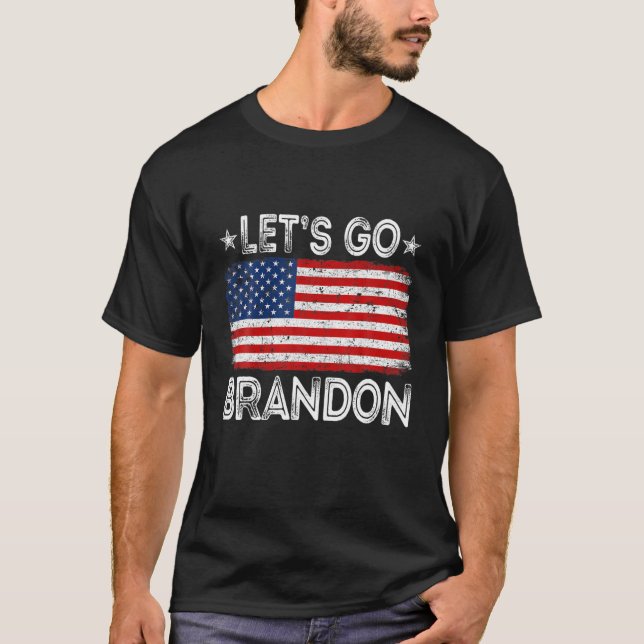 Camiseta Vamos Engraçado Vai Brandon Tee Vamos Brandon Amér (Frente)
