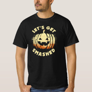 Camiseta Vamos Esmagado Engraçado Bebendo Cote Halloween