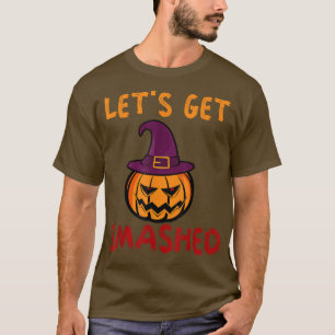 Camiseta Vamos Esmagado Pumpkin Lanterna Bruxa Hallow