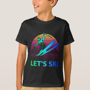 Camiseta Vamos Esquiar Colorido Vintage Anos 90 Anos 80 Esq