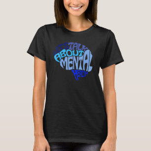 Camiseta Vamos Fala Sobre Mulheres Mentais Do Cérebro Da Sa