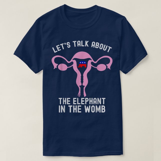 Camiseta Vamos Falar Sobre O Elefante Na Escolica Do Womb P (Frente do Design)