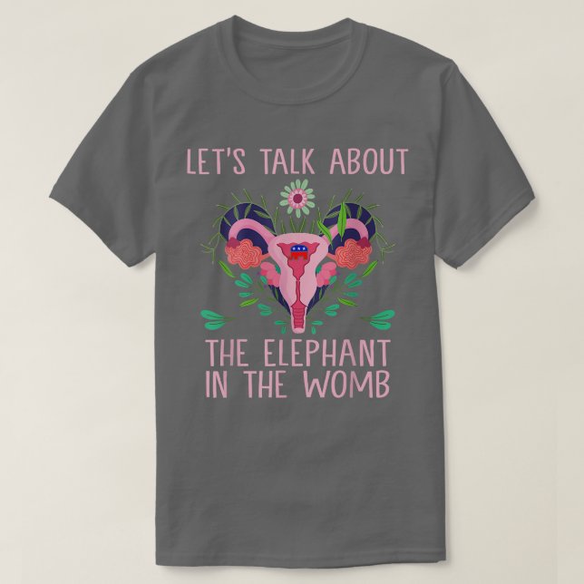 Camiseta Vamos Falar Sobre O Elefante Na Escolica Do Womb P (Frente do Design)