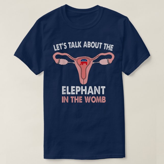 Camiseta Vamos Falar Sobre O Elefante Na Escolica Do Womb P (Frente do Design)
