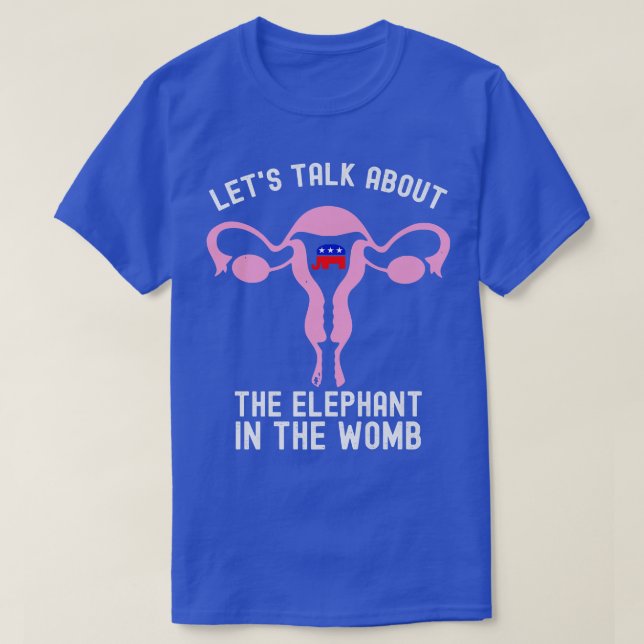 Camiseta Vamos Falar Sobre O Elefante Na Escolica Do Womb P (Frente do Design)