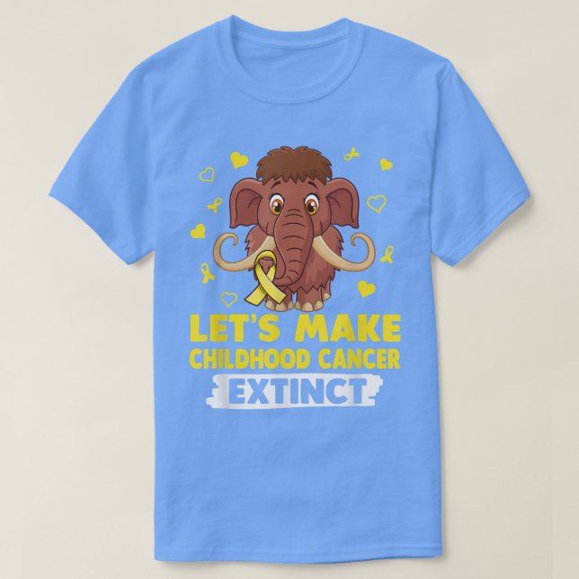 Camiseta Vamos Faz Cancer Da Infância Extinguir Mamuthus Ye (Frente do Design)