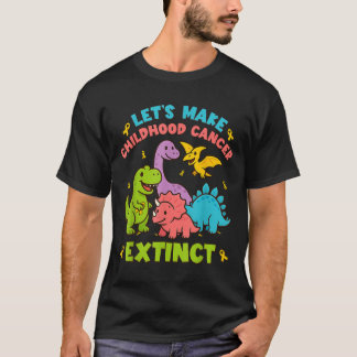 Camiseta Vamos Faz Cancer De Infância Vestir Dinossauros Ex