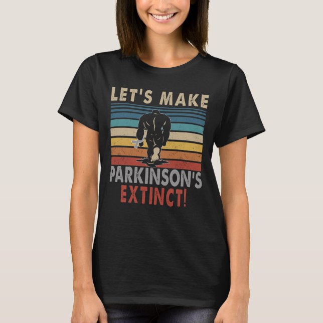 Camiseta vamos fazer do Parkinson o pé-de-cabra extinto (Frente)