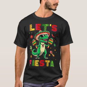 Camiseta Vamos Festa Dinossauro Cinco De Maio Meninos Crian