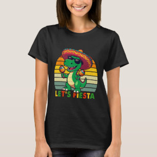Camiseta Vamos Festa Dinossauro Mexicano Cinco De Mayo Cria