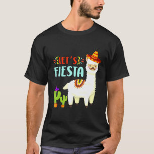 Camiseta Vamos Festa Lhama Cinco De Maio Cacto Chapéu Gu
