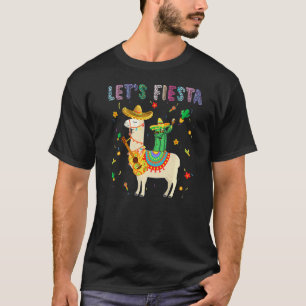 Camiseta Vamos Festa Sombrero Lhamas Cacto Mexicano Cinco