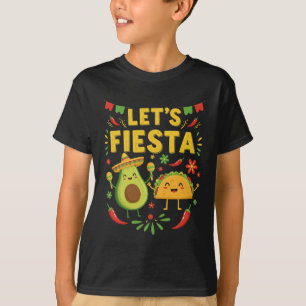 Camiseta Vamos Festa Taco Abacate Divertido Cinco De Maio M
