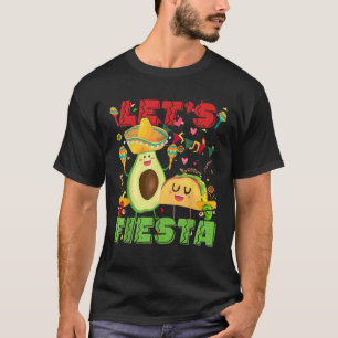 Camiseta Vamos Festejar Abacate E Tacos Cinco De Maio Mexic