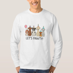 Camiseta Vamos Festejar Cachorros Fofos Celebração de Amant