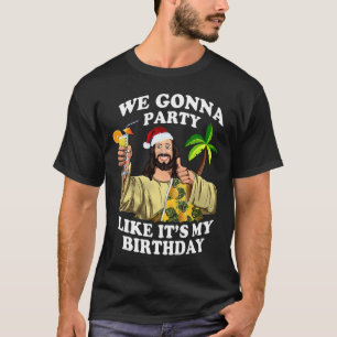Camiseta Vamos festejar como o Natal Jesus no meu aniversár