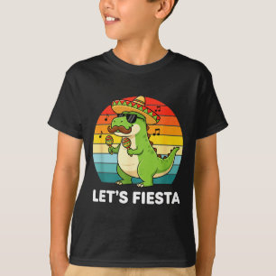 Camiseta Vamos festejar dino cinco de maio chapéu maracasLe