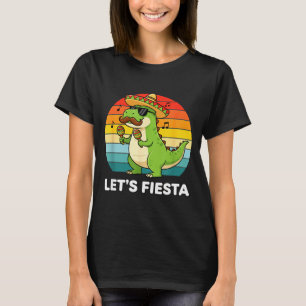 Camiseta Vamos festejar dino cinco de mayo chapéu maracasLe