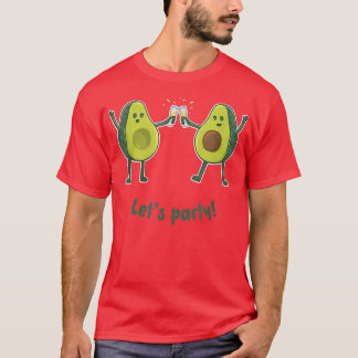 Camiseta Vamos Festejar Duas Metades De Um Avocado Dançante