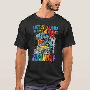 Camiseta Vamos Festejar É Minha 10ª Tru Monstro De Aniversá