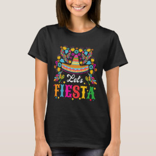 Camiseta Vamos Festejar Festa Engraçada Cinco De Mayo Mulhe