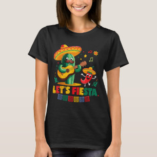 Camiseta Vamos festejar México festa taco violão cacto cinc