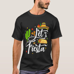 Camiseta Vamos fiar cinco de maio chapéu festa mexicana