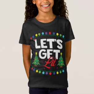 Camiseta Vamos Fica Engraçado Bebendo Natal Xmas Tree L