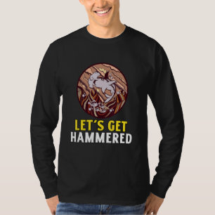 Camiseta Vamos Ficar Bêbados Tubarão-martelo Bebendo 4