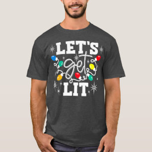 Camiseta Vamos Ficar Bebendo Noel Hábito Luzes De Natal F