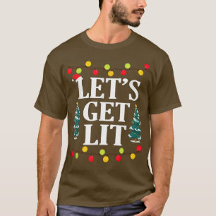 Camiseta Vamos Ficar Engraçados Bebendos De Natal Luzes De