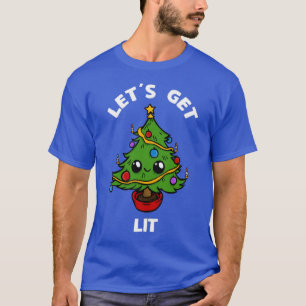 Camiseta Vamos Ficar Engraçados Design de Árvore de Natal B