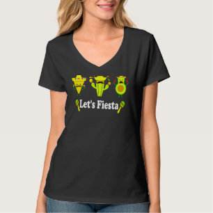 Camiseta Vamos Fiesta Avocado Nacho Cactus Sombrero Cinco D