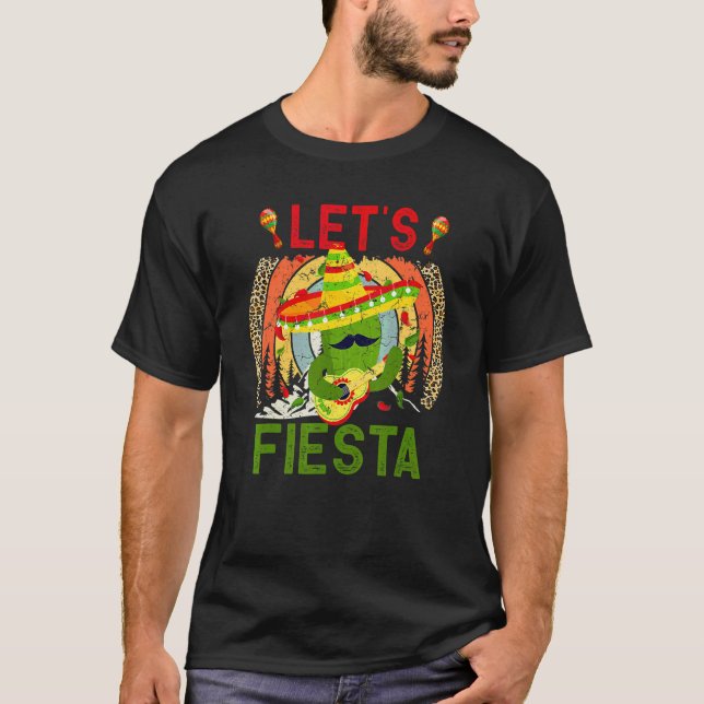 Camiseta Vamos Fiesta Cactus Sombrero Hat Cinco De Mayo (Frente)