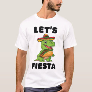 Camiseta Vamos Fiesta Cinco De Mayo Dinosaur Taco T-Rex