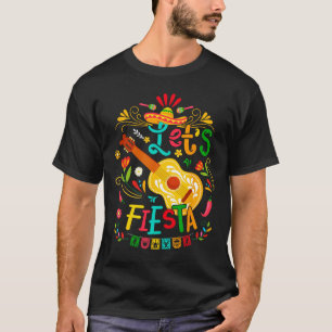 Camiseta Vamos Fiesta Cinco De Mayo Guitar Engraçado Pa Mex