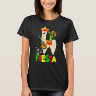 Camiseta Vamos Fiesta Llama Cinco De Mayo Cactus Sombrero G