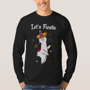 Camiseta Vamos Fiesta Llama Cinco De Mayo Para Mulheres Hom