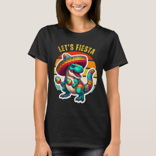 Camiseta Vamos Fiesta Mexicano Dino Trex Cinco De Mayo Todd