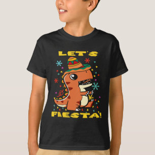 Camiseta Vamos Fiesta Mexicano Dinossaur Cinco De Mayo Todd