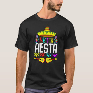 Camiseta Vamos Fiesta Mexicano Guitar Cactus Humor Music Pl